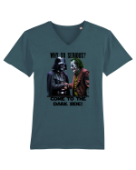 Mă, tu esti serios?! Tricou mânecă scurtă guler V Bărbat Presenter