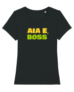 AIA E, BOSS! 3 Tricou mânecă scurtă guler larg fitted Damă Expresser