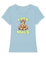 FREE HUGS - BOA CONSTRICTOR Tricou mânecă scurtă guler larg fitted Damă Expresser