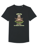RELAX, NOTHING IS UNDER CONTROL Tricou mânecă scurtă guler larg Bărbat Skater