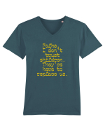Folks gonna be replace by kiddos Tricou mânecă scurtă guler V Bărbat Presenter