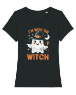 I'm with the witch Tricou mânecă scurtă guler larg fitted Damă Expresser