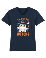 I'm with the witch Tricou mânecă scurtă guler V Bărbat Presenter