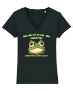 SCUZE CĂ ȚI-AM ZIS  Tricou mânecă scurtă guler V Damă Evoker