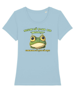 SCUZE CĂ ȚI-AM ZIS  Tricou mânecă scurtă guler larg fitted Damă Expresser