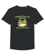 SCUZE CĂ ȚI-AM ZIS  Tricou mânecă scurtă guler larg Bărbat Skater