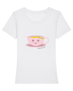 PositiviTEA Tricou mânecă scurtă guler larg fitted Damă Expresser