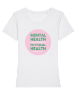 Mental heath just as important as physical health Tricou mânecă scurtă guler larg fitted Damă Expresser
