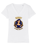 SORRY FOR BEING A SEXY LIBRA Tricou mânecă scurtă guler V Damă Evoker