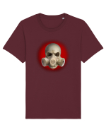 Craniu gasmaskskull 07 rosu Tricou mânecă scurtă Unisex Rocker