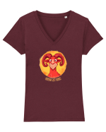 GUESS MY SIGN - BERBEC / ARIES Tricou mânecă scurtă guler V Damă Evoker