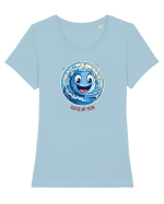 GUESS MY SIGN - VARSATOR / AQUARIUS Tricou mânecă scurtă guler larg fitted Damă Expresser