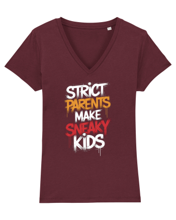Strict Parents Make Sneaky Kids Burgundy
