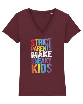 Strict Parents Make Sneaky Kids grunge Burgundy