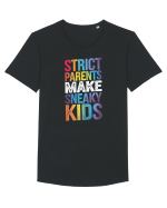 Strict Parents Make Sneaky Kids grunge Tricou mânecă scurtă guler larg Bărbat Skater