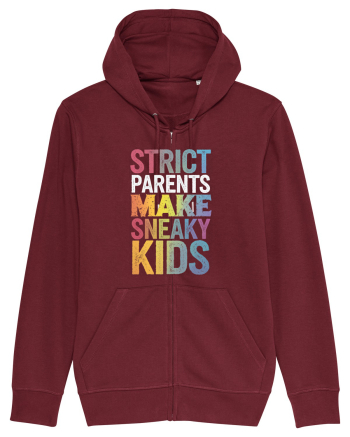 Strict Parents Make Sneaky Kids distresed Burgundy