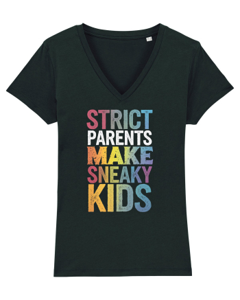 Strict Parents Make Sneaky Kids distresed Black