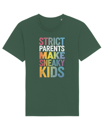 Strict Parents Make Sneaky Kids distresed Bottle Green