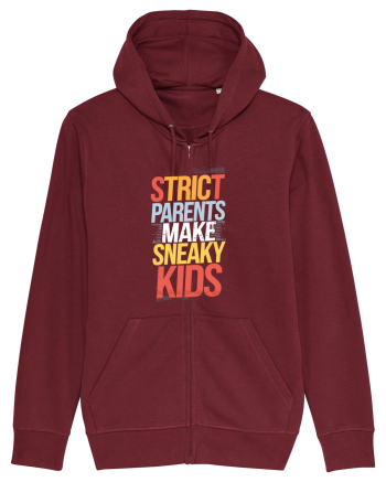 Strict Parents Make Sneaky Kids poster Burgundy