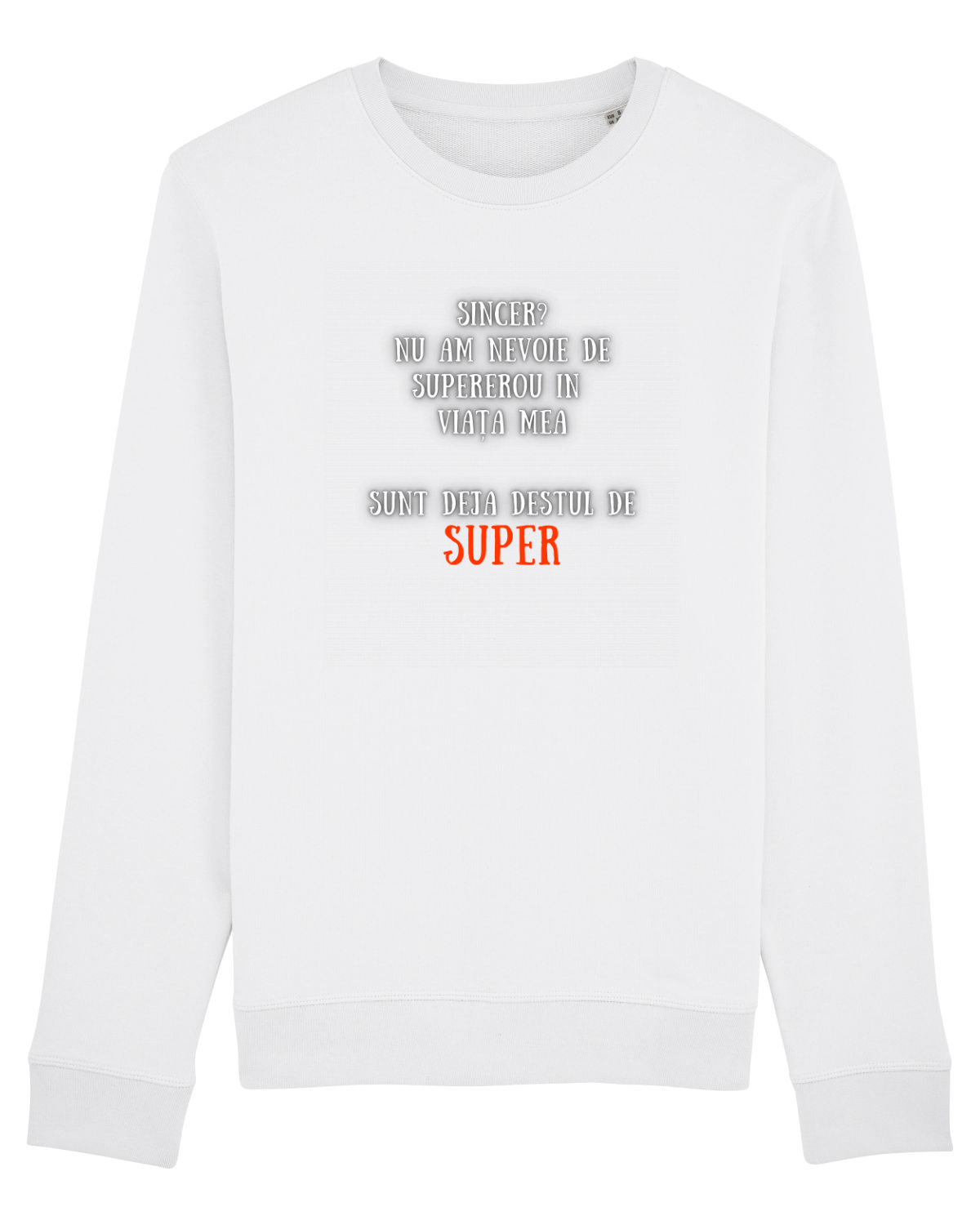 Bluză mânecă lungă Unisex Rise White