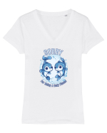 SORRY FOR BEING A SEXY PISCES Tricou mânecă scurtă guler V Damă Evoker