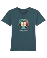 GHICESTE-MI ZODIA - GEMENI / GEMINI Tricou mânecă scurtă guler V Bărbat Presenter