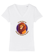 I`M THAT CRAZY LEO YOU WERE WARNED ABOUT  Tricou mânecă scurtă guler V Damă Evoker