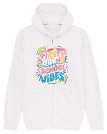 First Day of School Vibes White