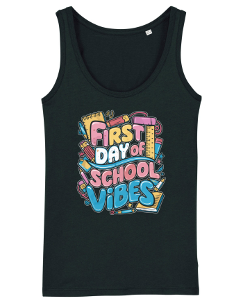 First Day of School Vibes Black
