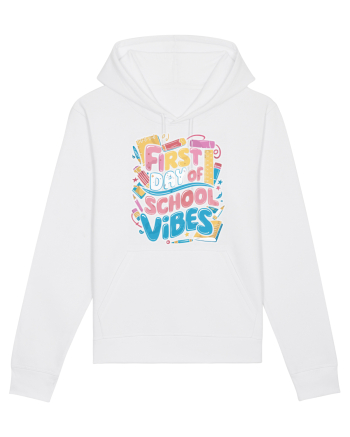 First Day of School Vibes White