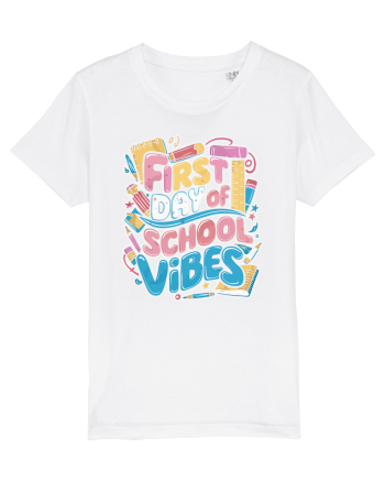 First Day of School Vibes White