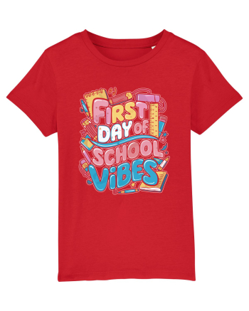 First Day of School Vibes Red