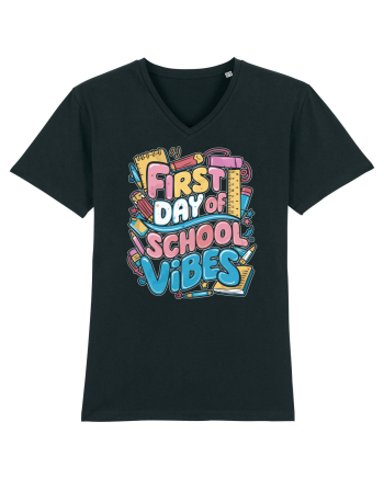 First Day of School Vibes Black