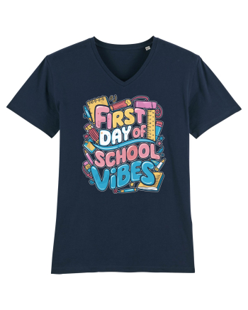 First Day of School Vibes French Navy