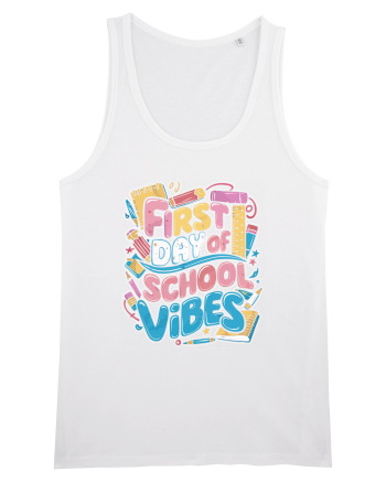 First Day of School Vibes White