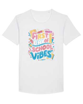 First Day of School Vibes White