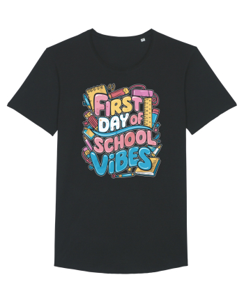 First Day of School Vibes Black
