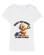 Don't You Worry I'm Here To Help Tricou mânecă scurtă guler V Damă Evoker