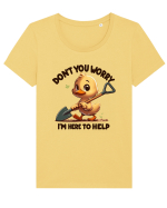 Don't You Worry I'm Here To Help Tricou mânecă scurtă guler larg fitted Damă Expresser