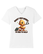 Don't You Worry I'm Here To Help Tricou mânecă scurtă guler V Bărbat Presenter