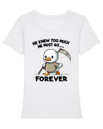 He Knew Too Much He Must Go..., Forever Tricou mânecă scurtă guler larg fitted Damă Expresser