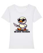 He Knew Too Much Tricou mânecă scurtă guler larg fitted Damă Expresser