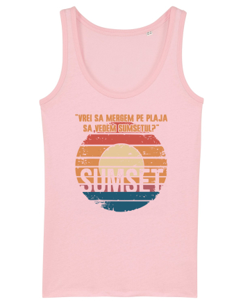 Vrei sa mergem pe plaja sa vedem sumsetul? - Summer Ocean Sumset Cotton Pink