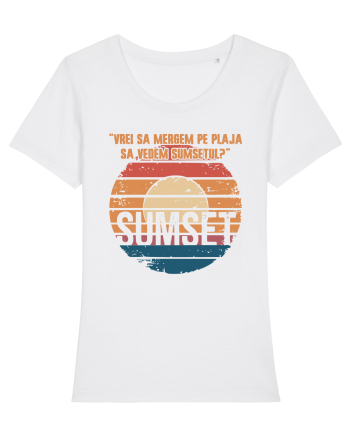Vrei sa mergem pe plaja sa vedem sumsetul? - Summer Ocean Sumset White