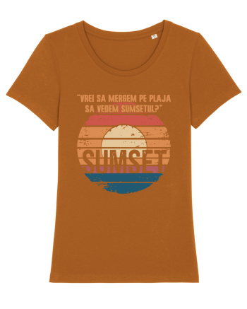 Vrei sa mergem pe plaja sa vedem sumsetul? - Summer Ocean Sumset Roasted Orange
