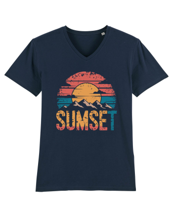 Summer Mountain Sumset French Navy