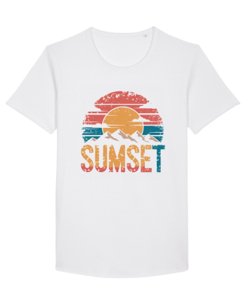 Summer Mountain Sumset White