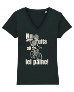 Nu uita să iei pâine! Tricou mânecă scurtă guler V Damă Evoker