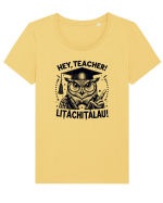 Hey, Teacher! litachitalau! Tricou mânecă scurtă guler larg fitted Damă Expresser