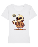 Let's Get This Bread. Tricou mânecă scurtă guler larg fitted Damă Expresser